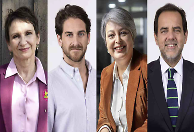 Carolina Tohá, Jaime Mulet, Jeannette Jara y Gonzalo Winter, candidatos por la izquierda de Chile